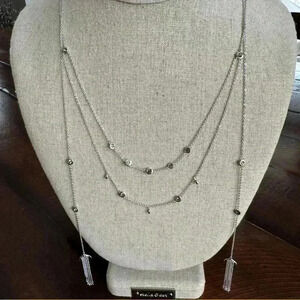 Stella &  Dot Silver Wrap Necklace